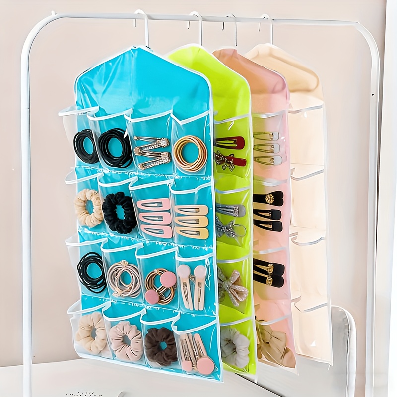 1 3 hanging multi compartment storage pouch wardrobe expansion essential effortlessly organizes socks and jewelry Product details 0