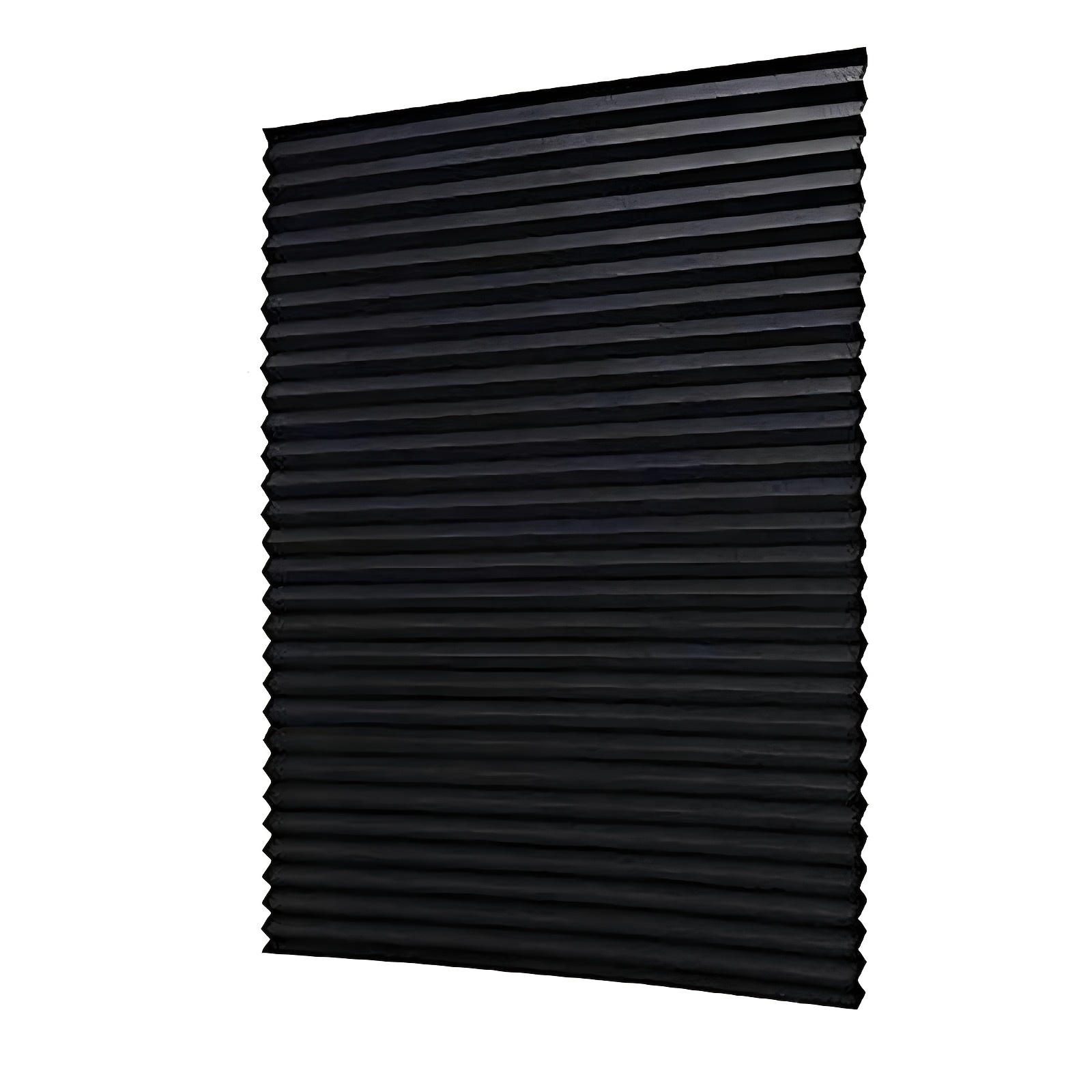 Image of 1pc / High-density Curtain / Sun Shade / Pleated Curtain / Diy Cuttable / Semi-blackout / Self-adhesive, No Drilling Required, With Adhesive On Top / Includes 2 Clips