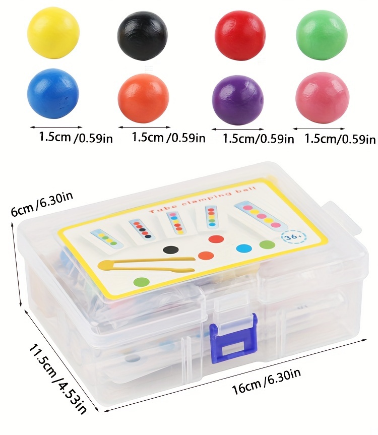 Wooden Educational Color Sorting Fine Motor Skills Temu