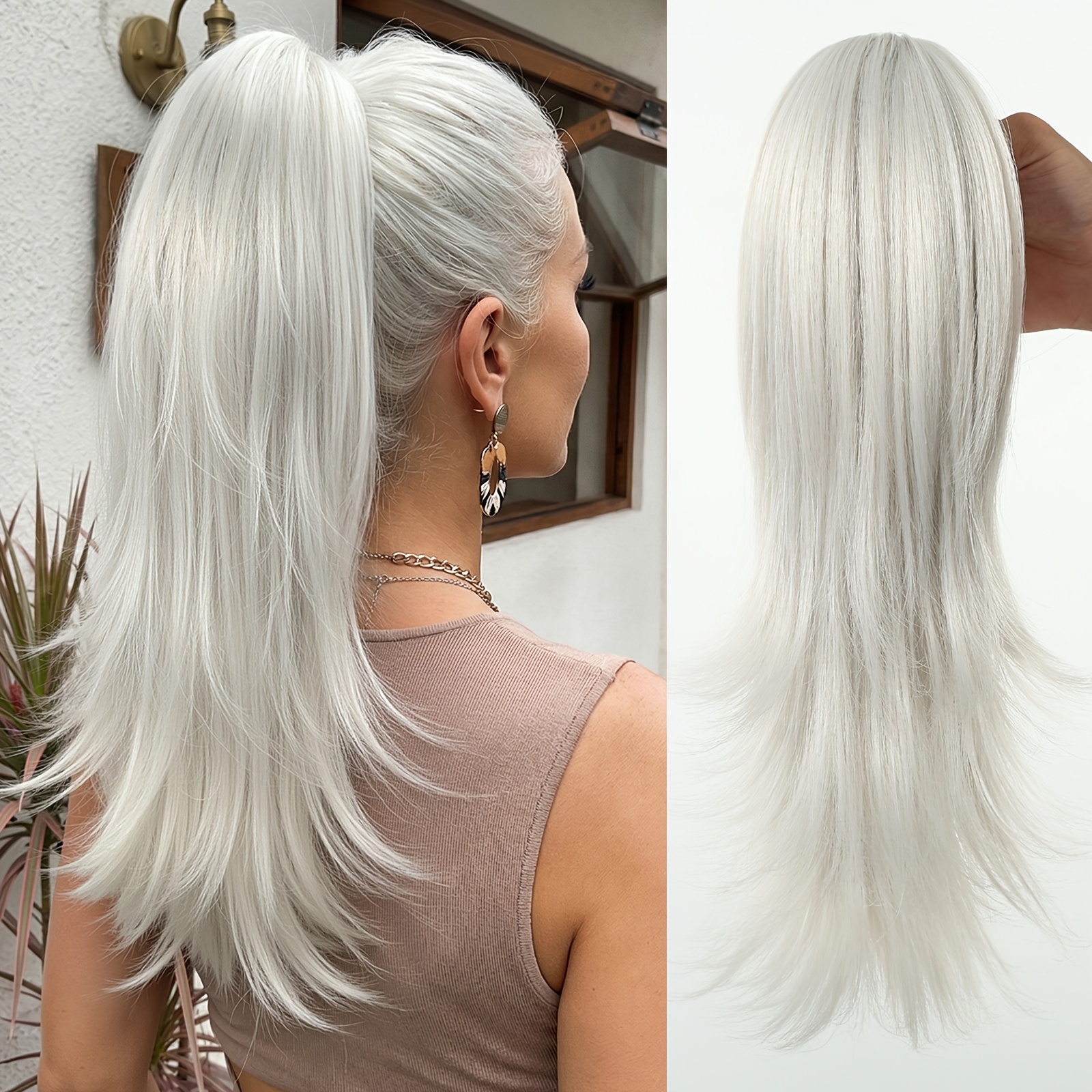 14inch Long Curly Ponytail Clip In Hair Extensions Pony Tail Hairpiece For Women Hair Accessories Synthetic Hair