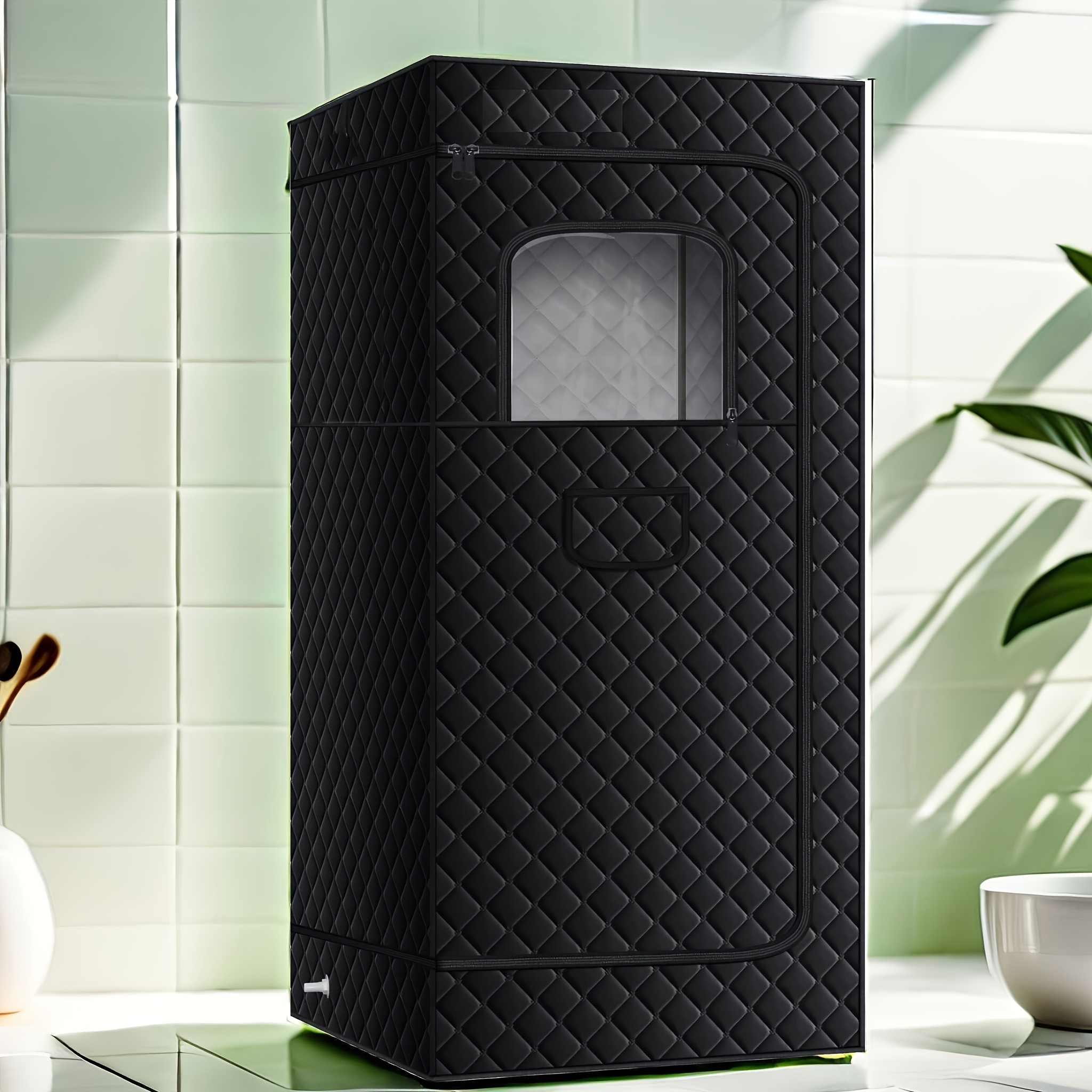 no steam engine portable home sauna tent steam     sweat sauna tent   used for relaxing detox   vertical portable full body steam sauna black 70 8 inches x 31 5 inches x 31 5 inches