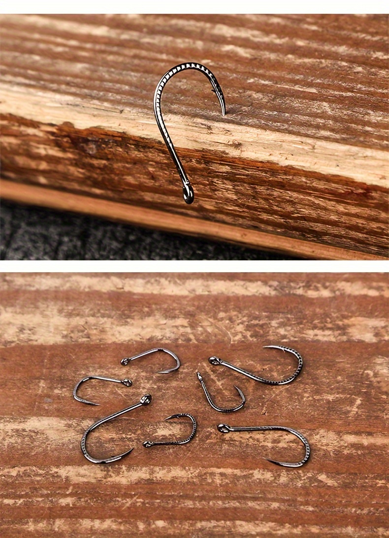 2/4/6/8/10/12 Titanium Alloy Fishing Hooks Barbed Hook Large - Temu