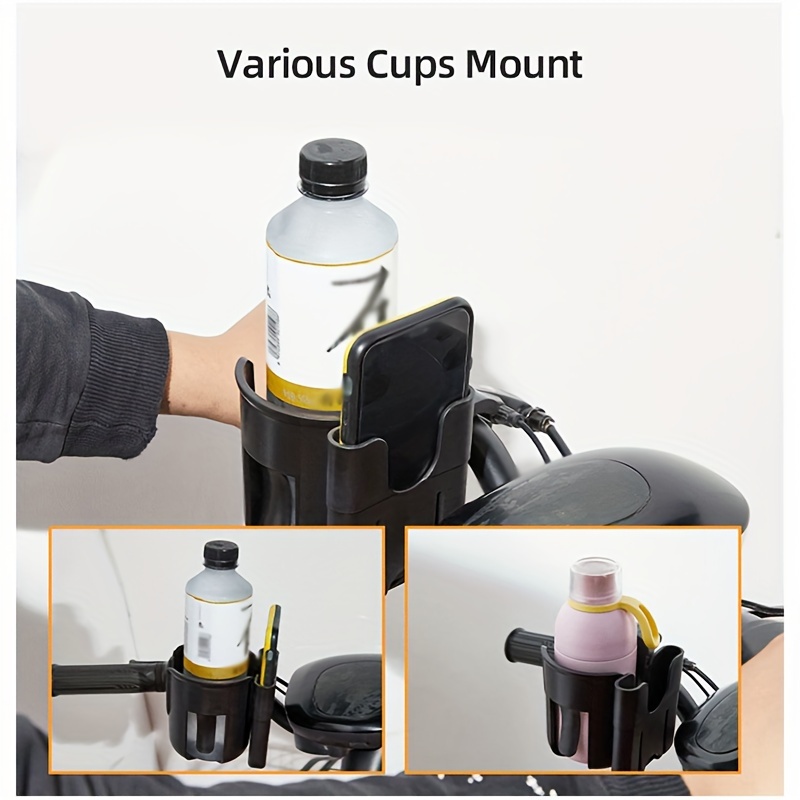 2 in 1 stroller cup holder organizer universal cup holder for strollers bikes wheelchairs more keep beverages coffee pacifiers bottles secure halloween thanksgiving and christmas gift easter gift details 8