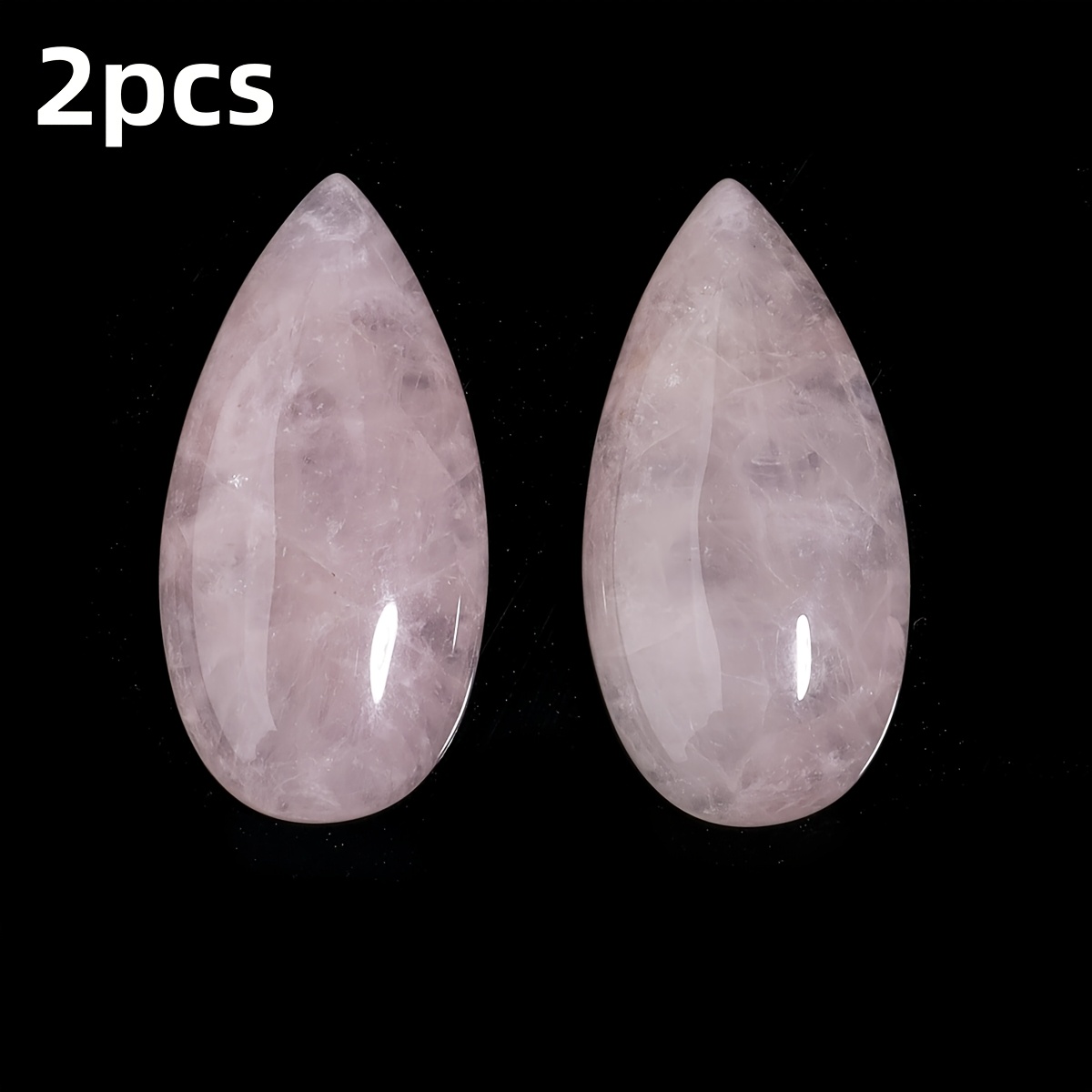 TEMU 2/5/10pcs Quartz Teardrop Cabochons, Diy Handmade Jewelry For Bracelets And Necklaces, Earring Making Decorative Bead Accessories, Decorative