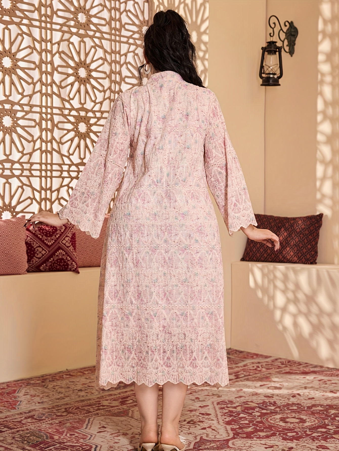 chinese dress ladies Muslim Stitching Kaftan Lace Women Dress Maxi Jilbab Islamic Arab Dress  Abaya Women's Dress Backless Summer, Pink, X-Large : Amazon.ca: Clothing,  Shoes & Accessories main image 1