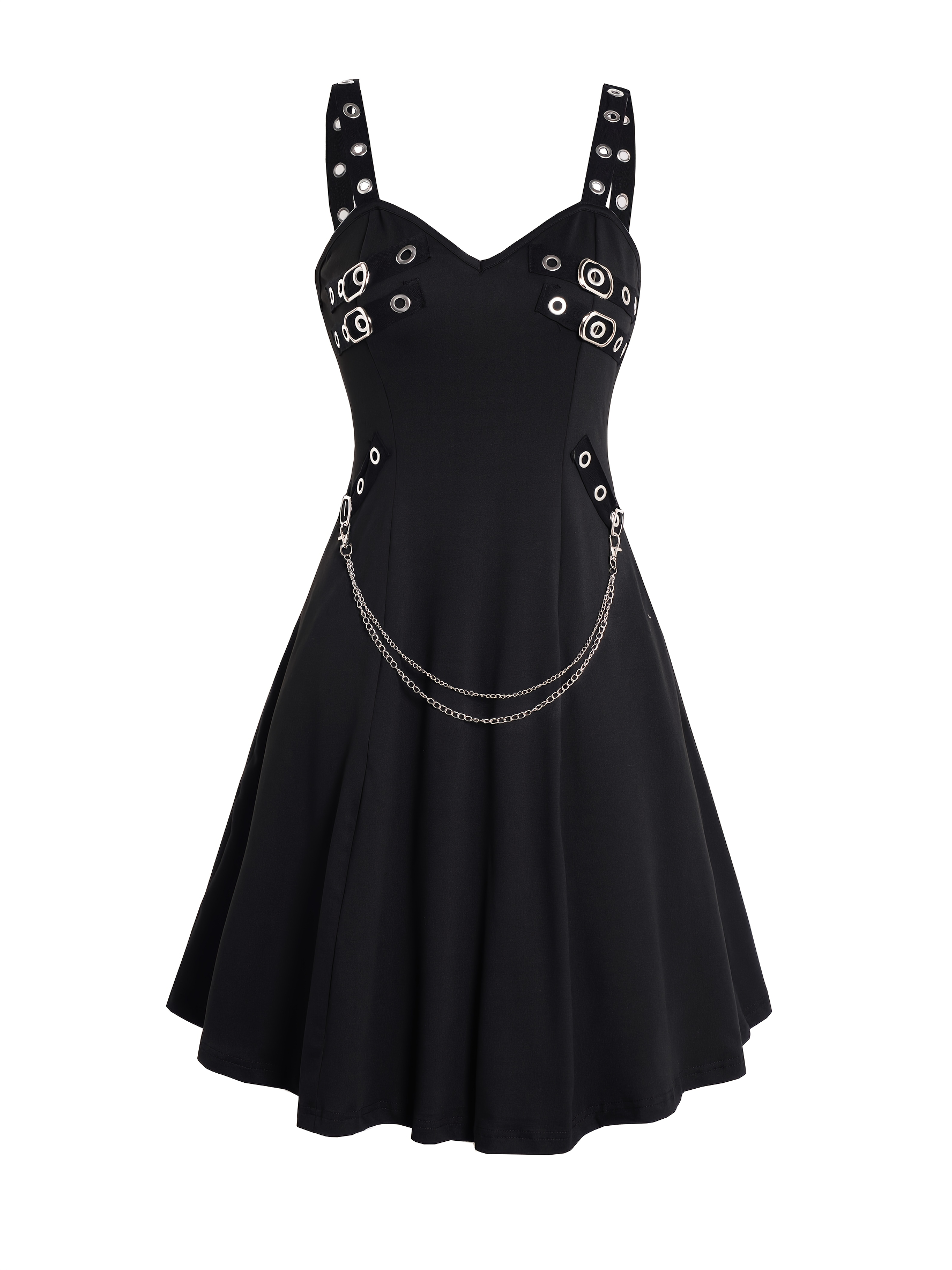 plus size gothic rock style oversized dress metal chain - Temu