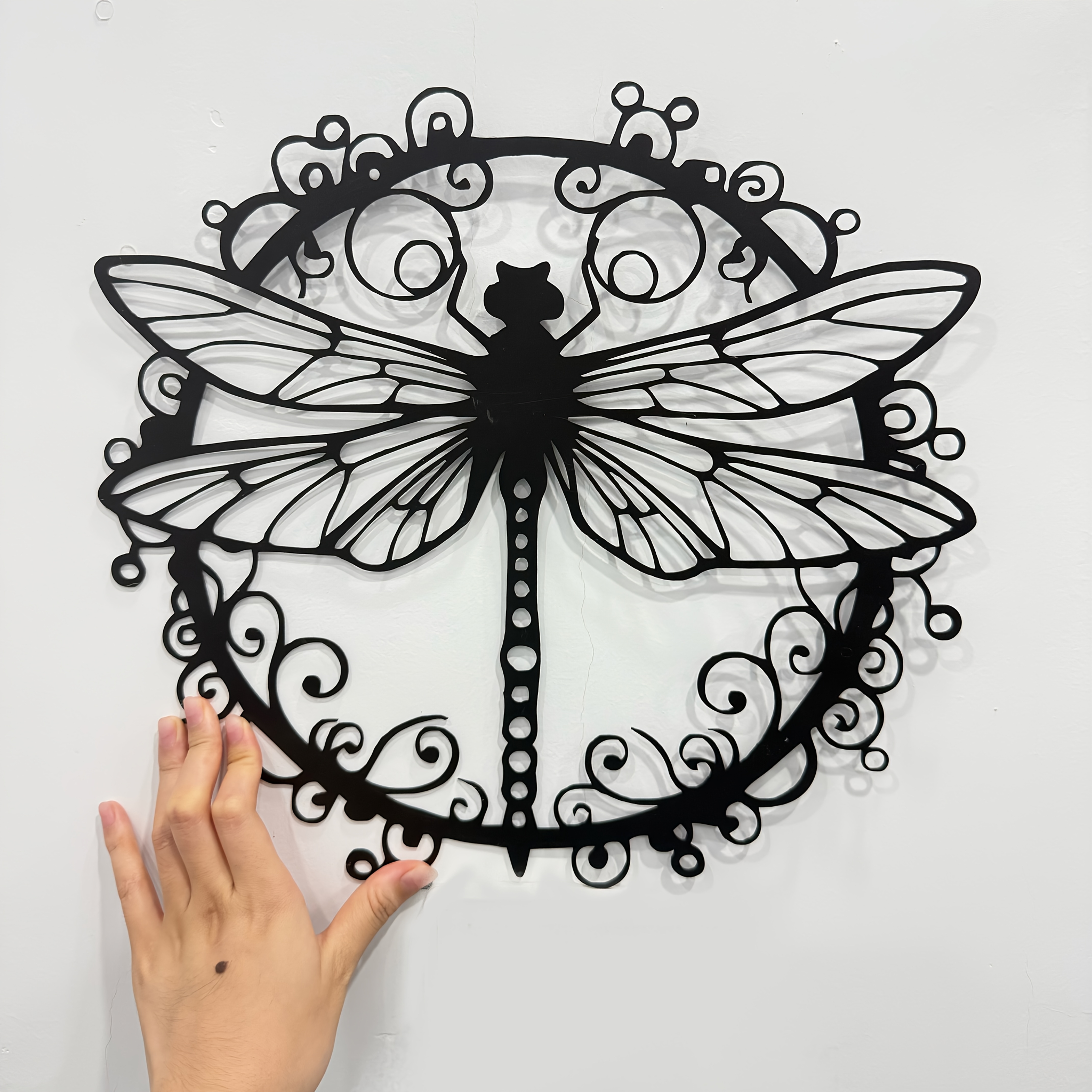 TEMU Dragonfly Metal Wall, Garden Decoration Dragonfly Sign, Garden Decor For Outside Dragonfly Yard Decoration, Terrace Dragonfly Art, Nature Wall