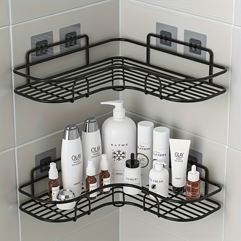 

1pc Punch- Shelf, Bathroom Rack, Wall-mounted Storage For Toilet, Bathroom Shampoo Lotion Cosmetic Storage Rack, Bathroom Accessories