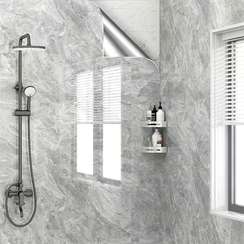 self   waterproof marble bathroom wall sticker removable vinyl tiles with veined marble design no residue   stick installation for modern bathrooms bathroom wall stickers self   waterproofing 0