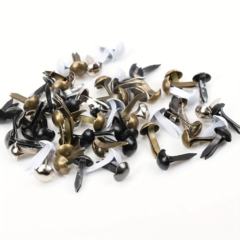 

100pcs Round Metal Brad Spikes Scrapbooking Embellishment Brads Crafts Decoration 5x10mm