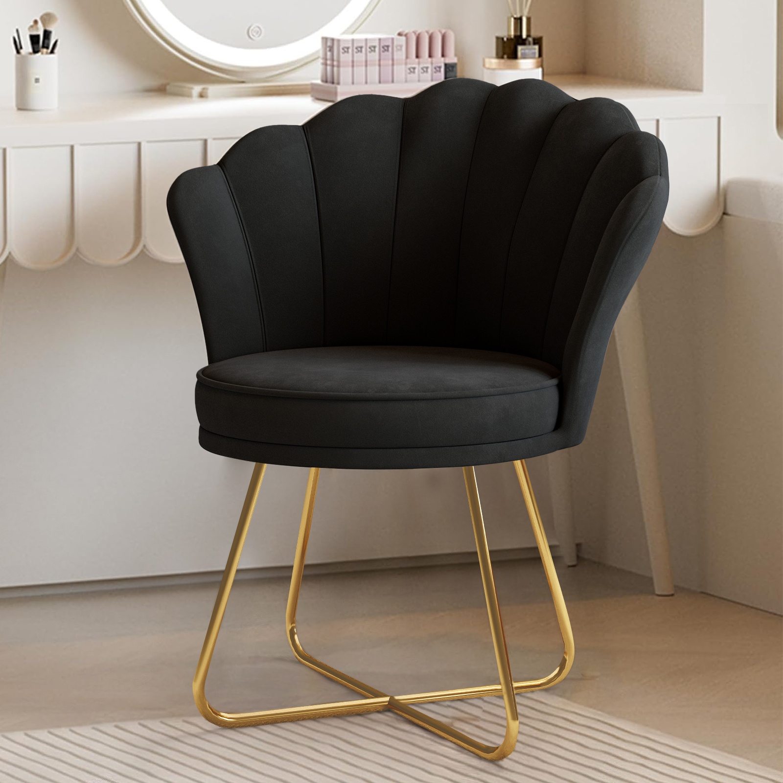 Upholstered Dining Room Chair with Backrest and Armrests