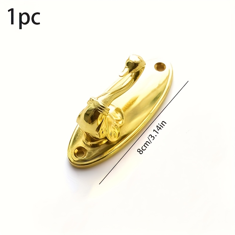 E-shop 1 Goldener Schwanförmiger Vintage Metall Wandhaken - Elegante Vorhanghaken, traditioneller Stil, einfach zu installieren, dekoratives ovales