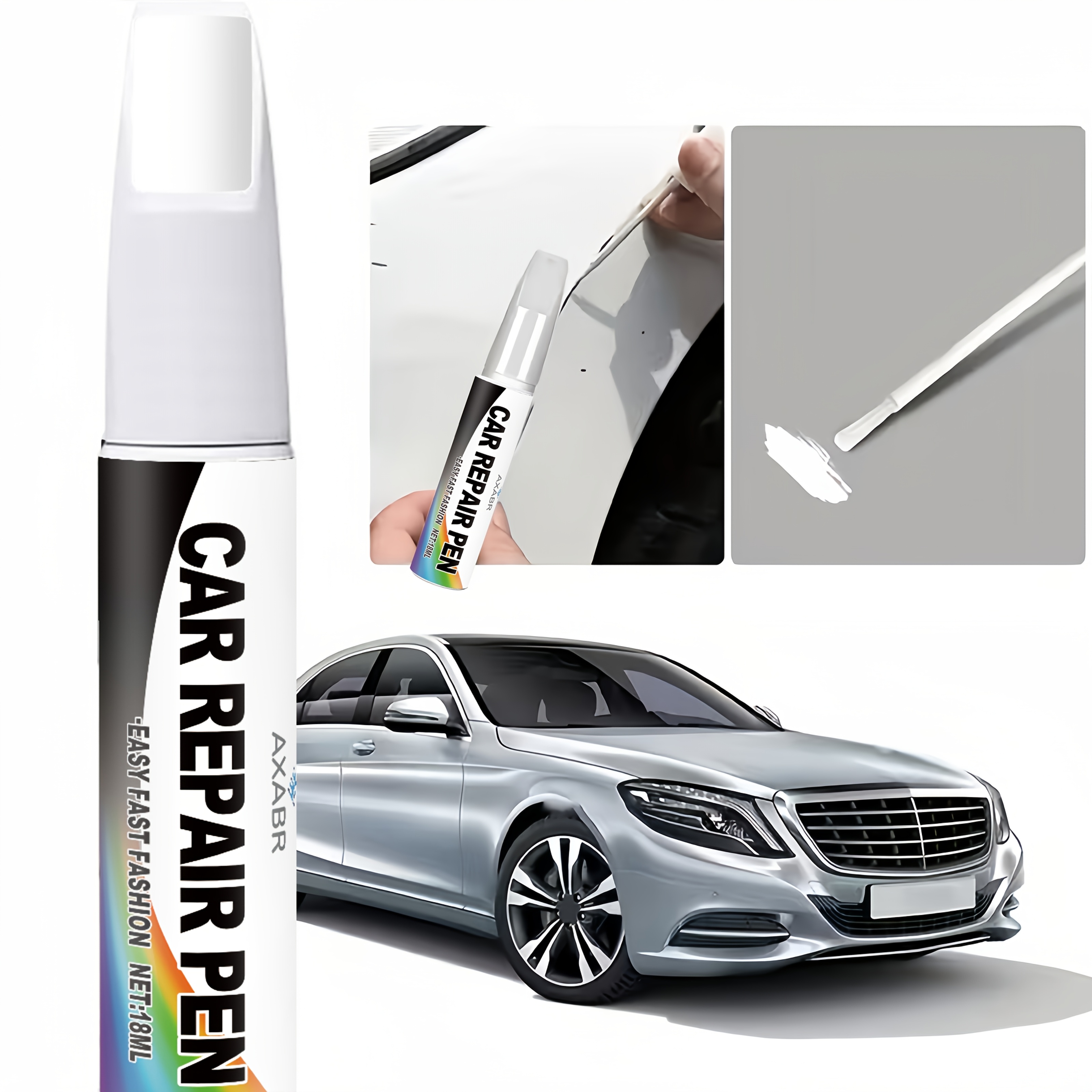 TEMU Universal Car Body Repair Kit Designed For Repairing Scratches And Curb Damage On White Vehicles