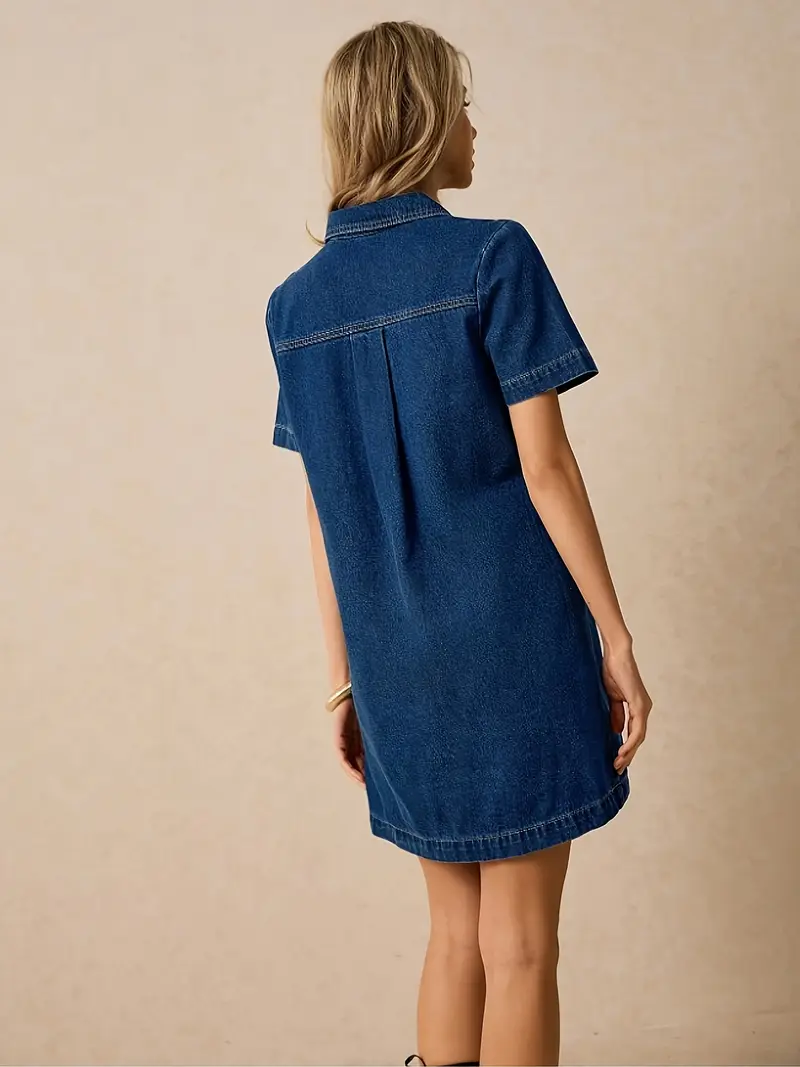 womens short sleeve denim dress casual dress romantic prom - Temu Oman womens short sleeve denim dress casual dress romantic prom - Temu Oman