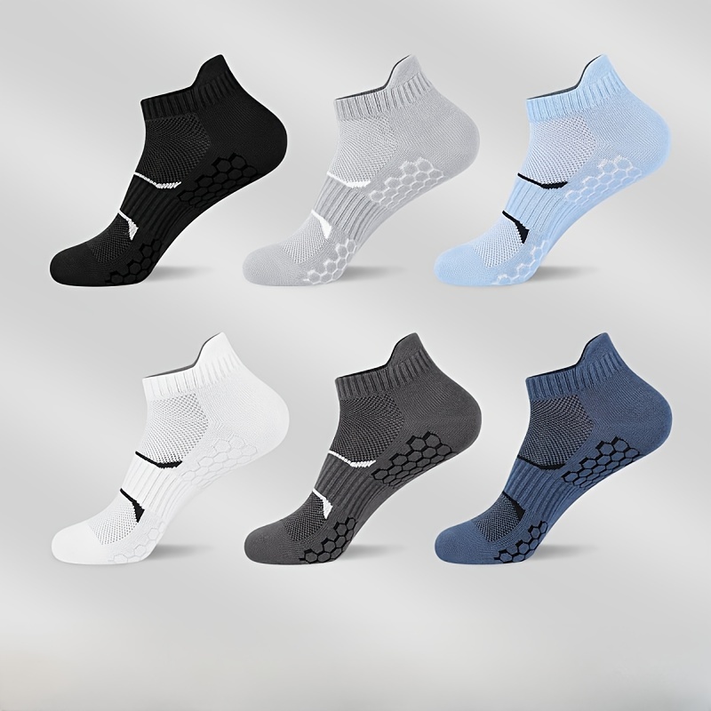 

6 Pairs Of Men's Anti Odor & Sweat Absorption Low Cut Socks, Comfy & Breathable Thin Sport Socks, For Daily And Outdoor Wearing, Spring And Summer
