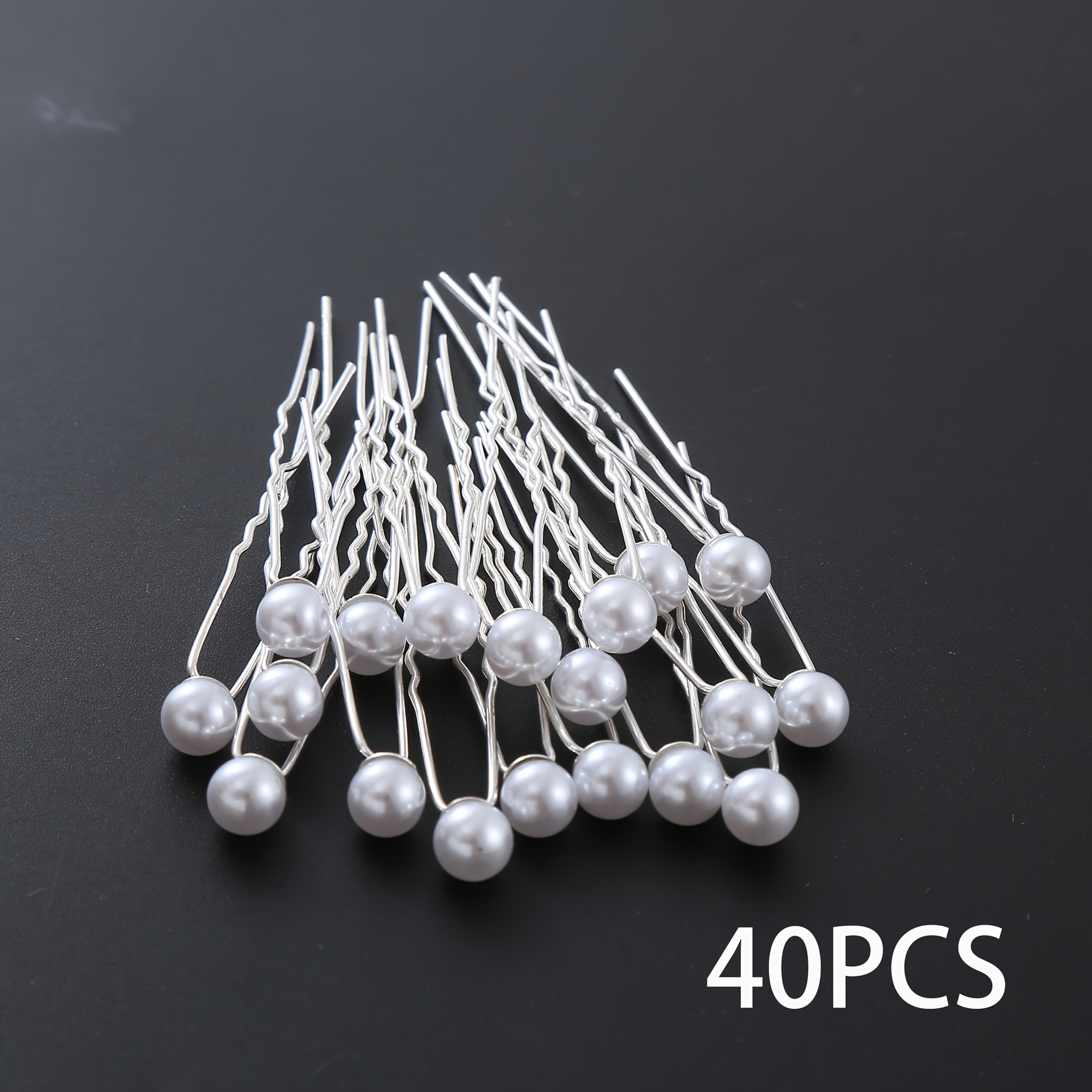 E-shop 40 Stück neue handgefertigte Braut-Kopfschmuck für Damen, gabelförmige Haarklammern, U-förmiges geflochtenes Haar, Hochzeitshaarklammern,