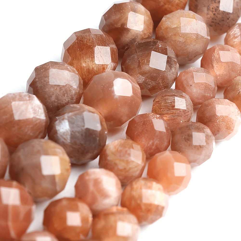 Sunstone Beads for DIY Jewellery Making, Warm Orange