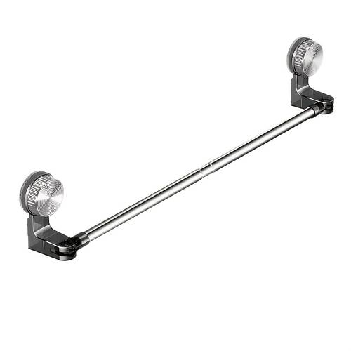 non perforated towel holder made of stainless steel an extendable storage rack with suction cups for bathrooms featuring strong and load capacity a versatile shower rack ideal for organizing in shower areas and towel racks