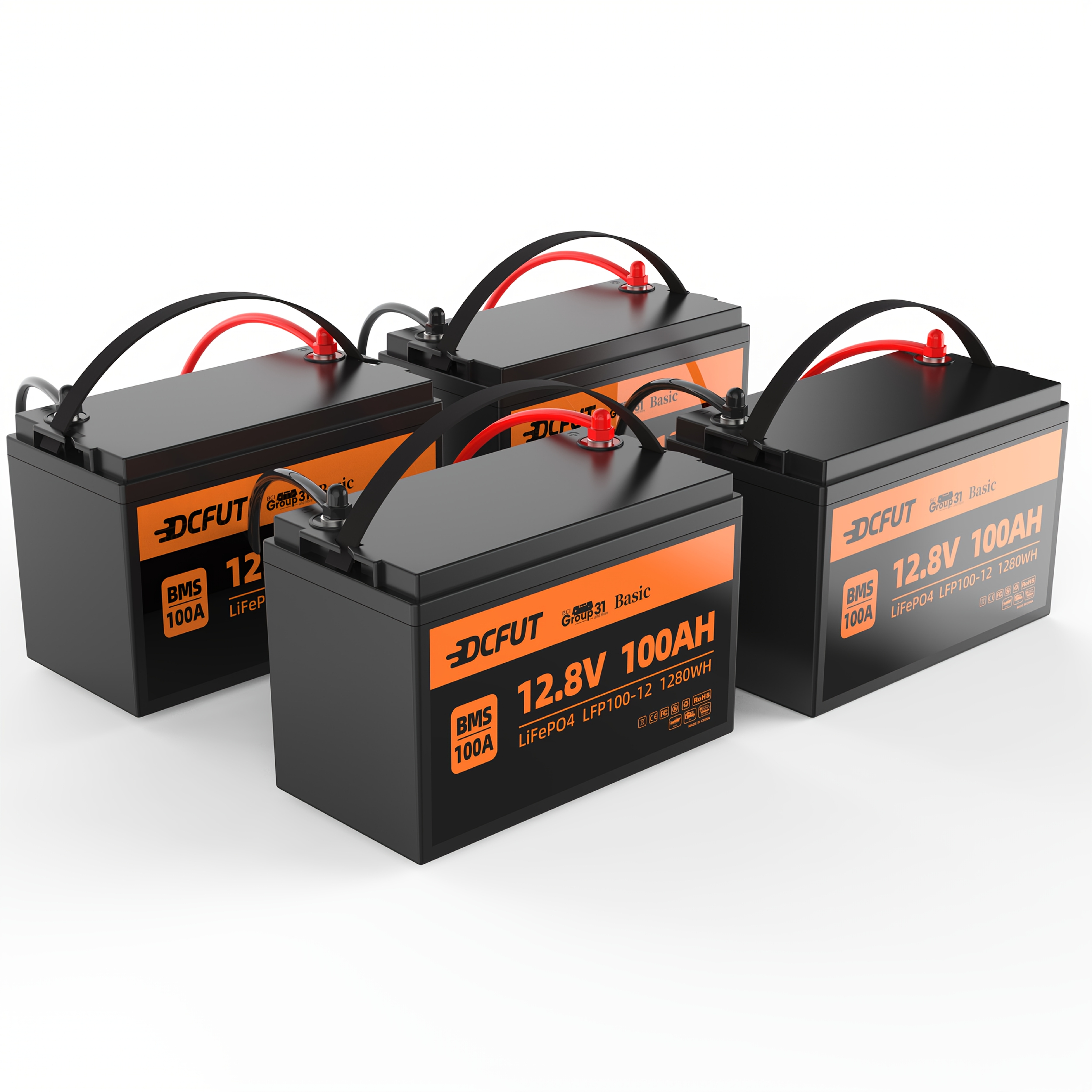 dcfut 12 8v 100 lithium battery lifepo4 battery built - Temu