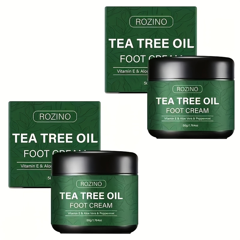 Image of 2pcs Oil Foot Cream, Rich In Vitamin E, Aloe Vera And Mint, Moisturizes Dry, Rough And Chapped Skin, And The Skin, With A Long- Fragrance, For Foot Care