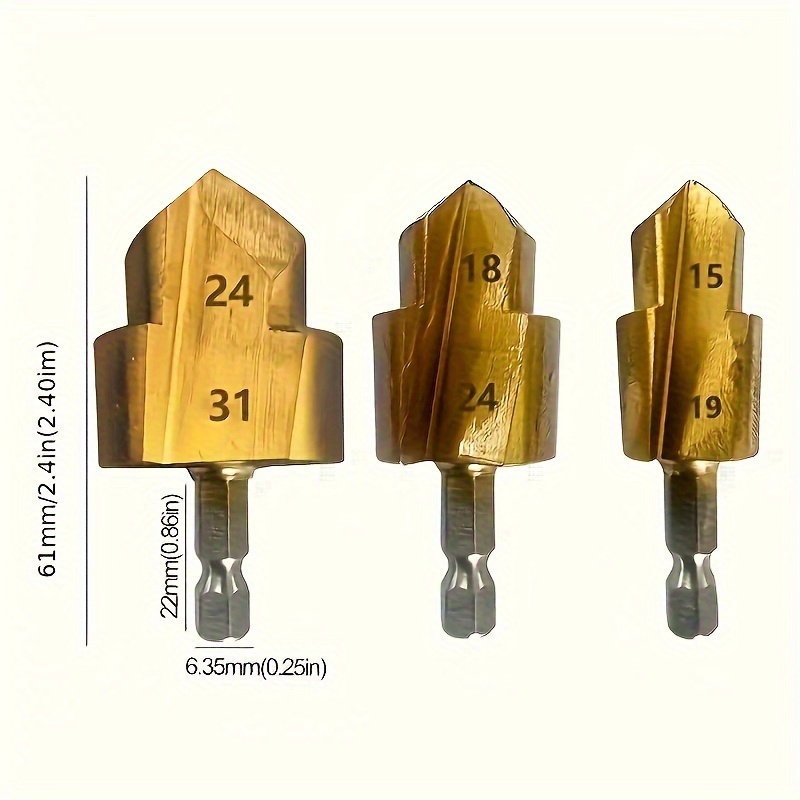 

Ppr Reamer Drill Bit Set With Hexagonalshank-20/25/32mm, Compatible With Electric Drills