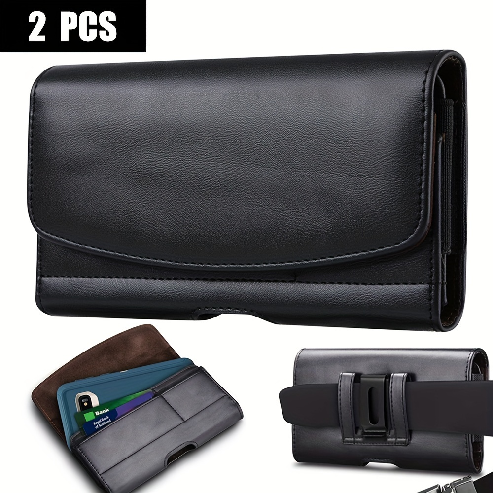 

2pcs Belt Case With Belt Clip Cell Phone Belt Holder Cover Cell Phone Case Id Card Holder Pouch (fits Commuter Case On)