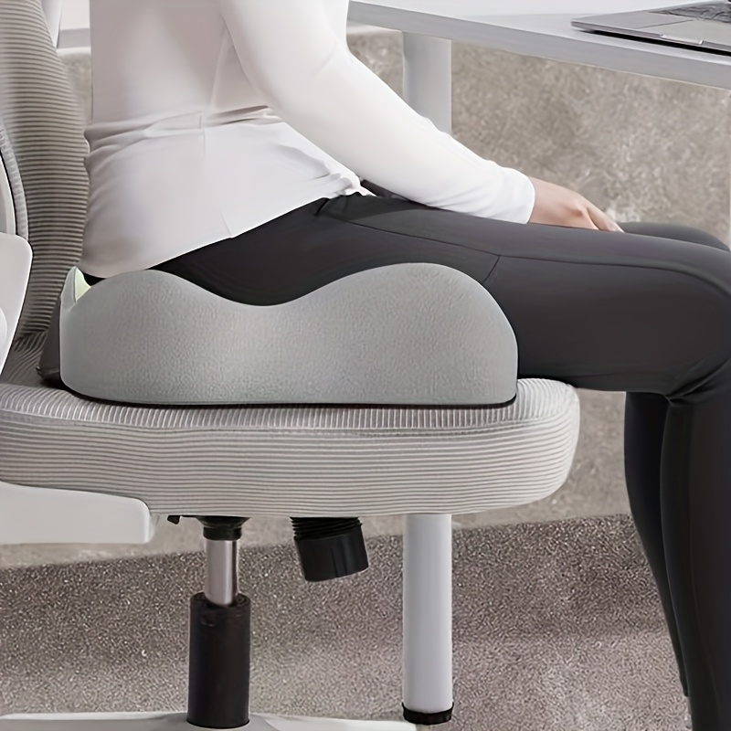 2pcs ergonomic office chair cushions with posture   lumbar support thickened seat pad breathable grey cushions for   wheelchair washable covers for home ergonomic chair durable zipper cover Product details 1