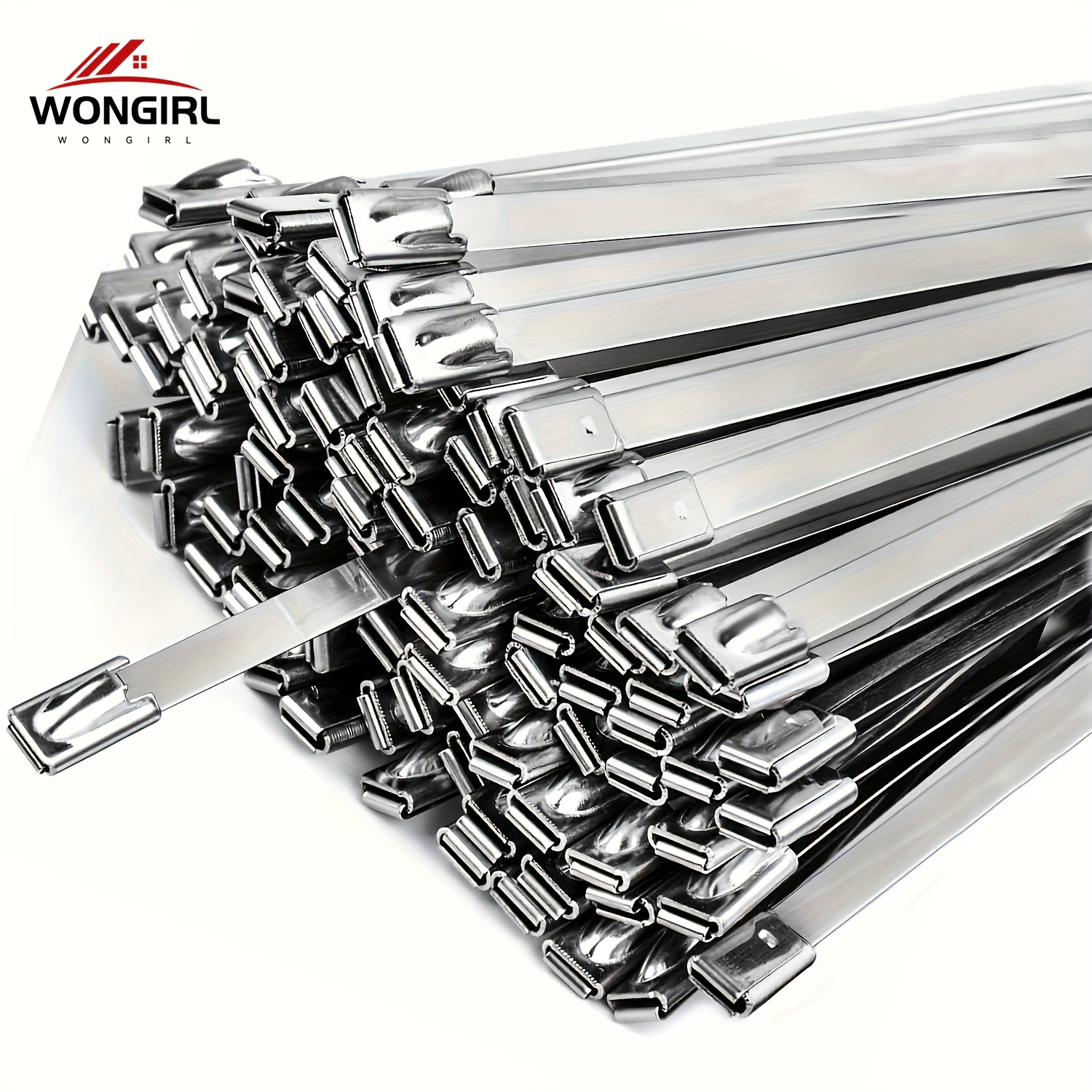 

Wongirl 100pcs Heavy 304 Stainless Steel Zip , 198 Lbs - Rustproof & -locking Cable For , Vehicles, , Farms, Pipes, Roofs &