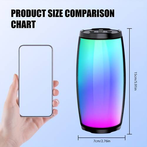 enceinte bluetooth fil portable 30w avec basses profondes, rvb, de 24h pour fête et maison