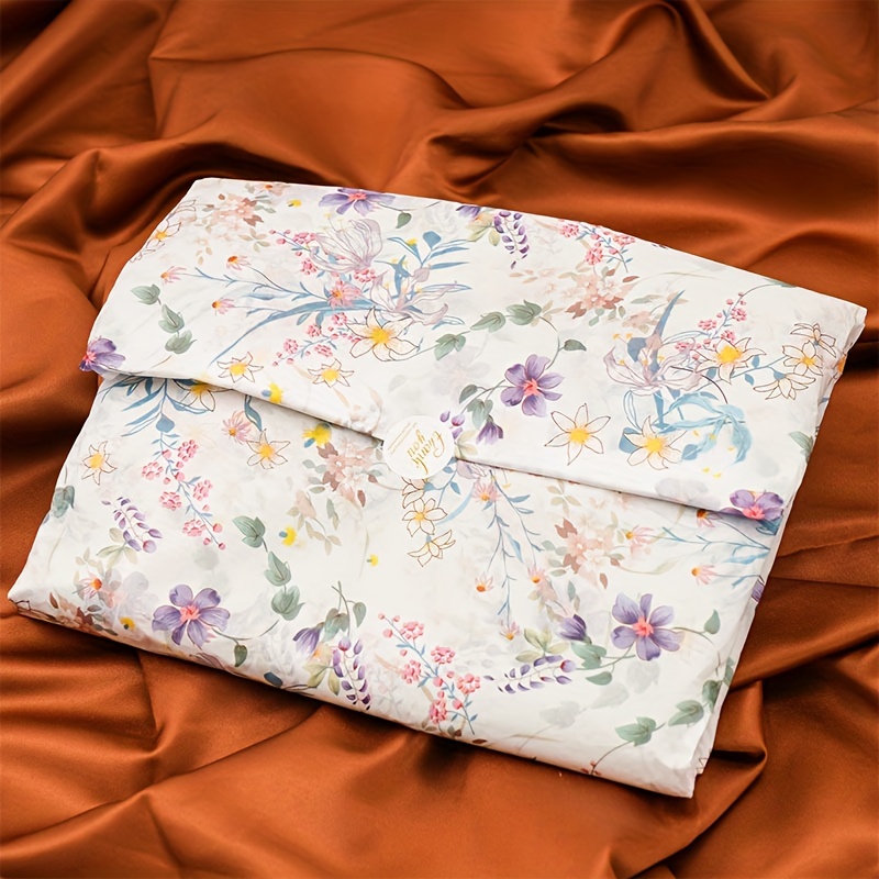 Image of 50 Sheets Vintage & Lavender Floral Tissue Paper - Watercolor Art Design For Gift Wrapping, Wedding & Birthday Party Decor, 20x14in, Pastel Colors, Elegant Patterns, Flower Decorations