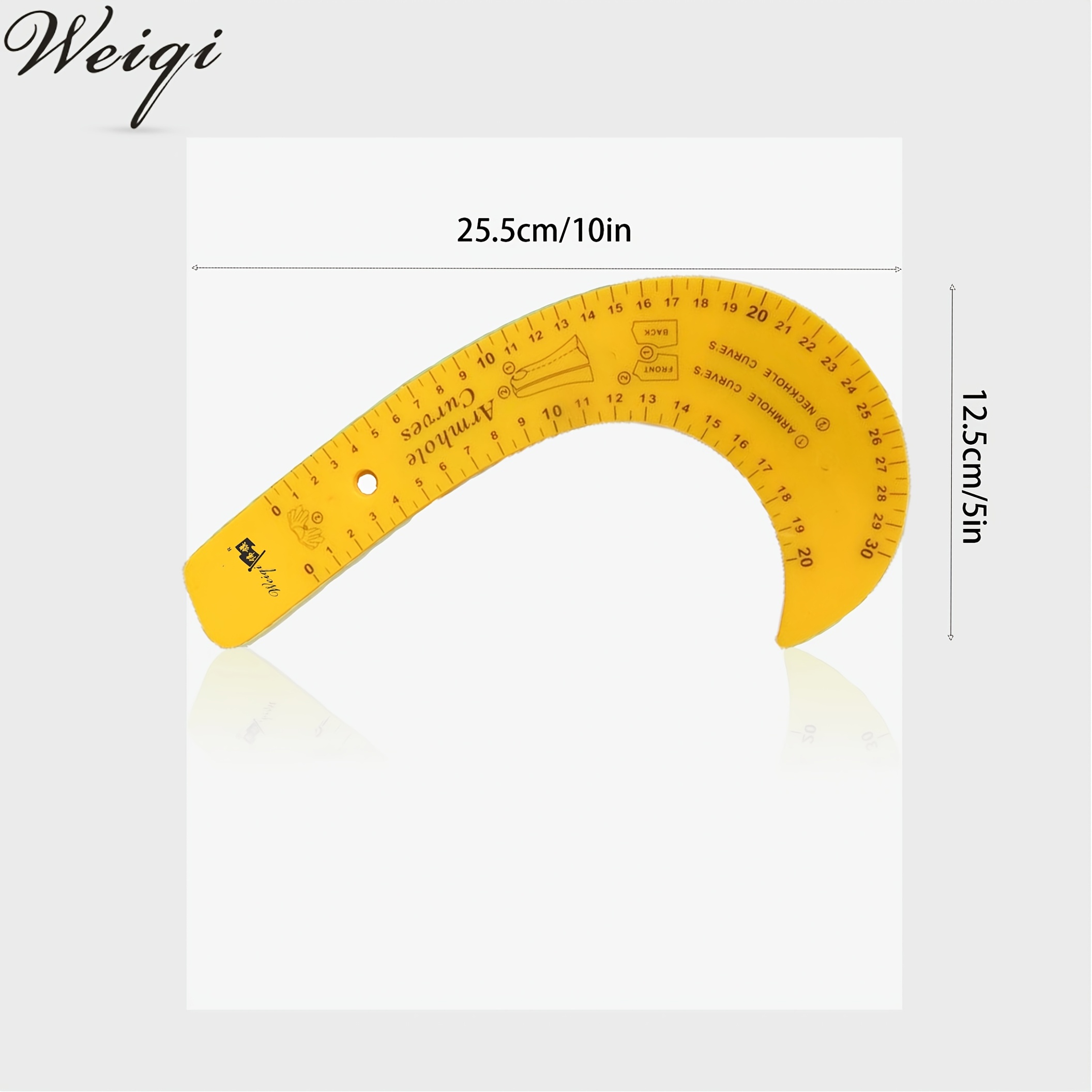 

1pc Armhole Curve Ruler: The Perfect Tailoring Tool For Clothing Measurement And Proportional Drawing