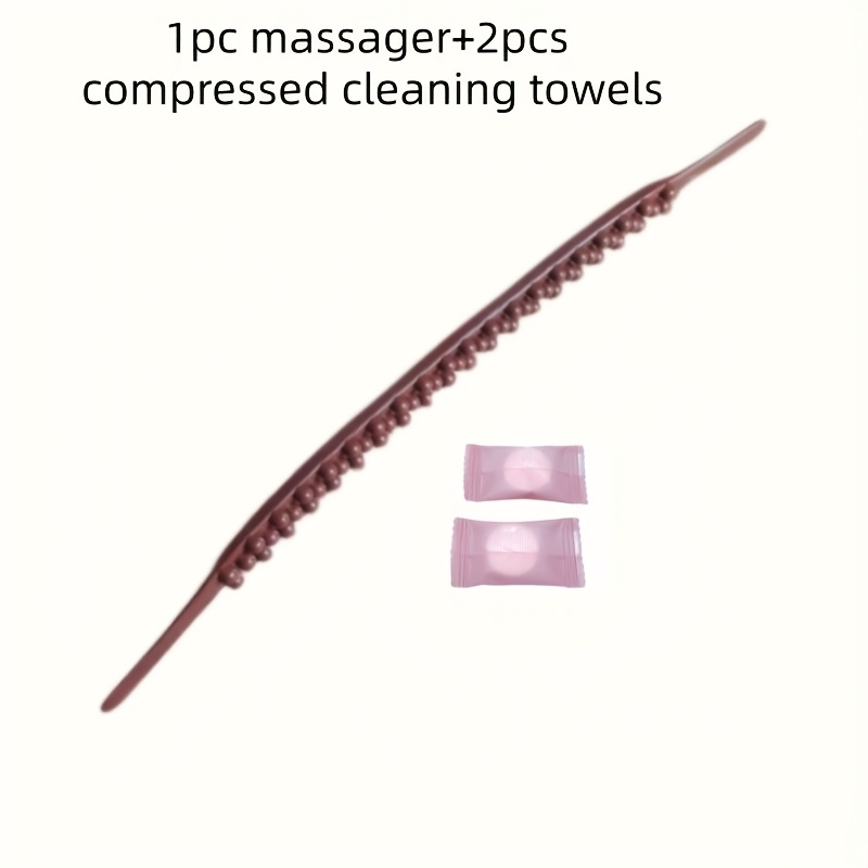 Image of Versatile Meridian Rolling Massage Stick, Plastic Material, Neck, Lower Back And Abdomen Massage- 19 Beads Professional Body Massager, Fragrance, Manual Operation, No Batteries, Full Body