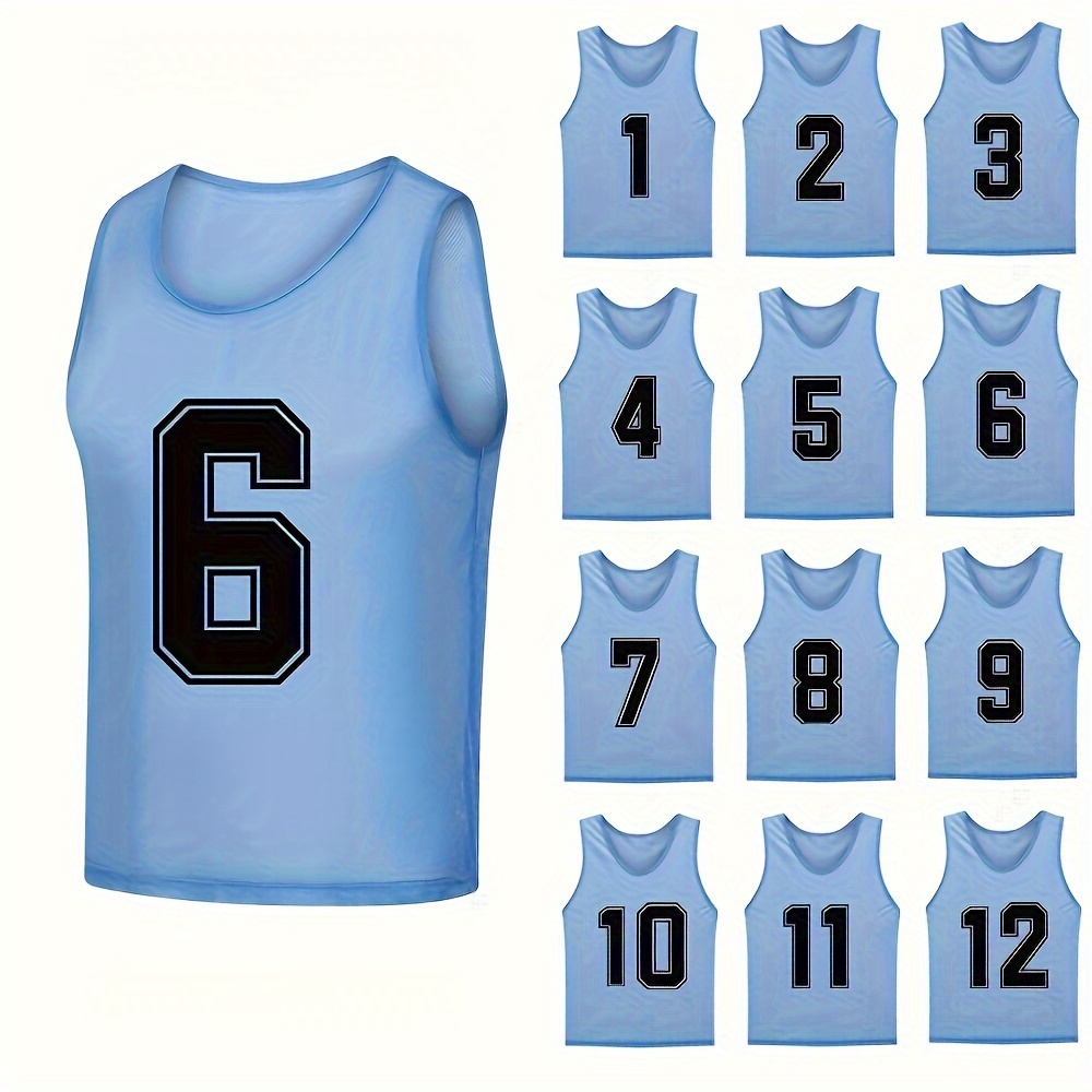 Mingzhe Genummerde Voetbalhesjes, 12 Stuks Polyester