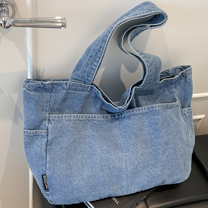 Women's Fashion Solid Color Shoulder Bag, Fixed Shoulder Strap Large Capacity Tote Bag, Fashionable And Versatile Trendy Underarm Bag, Soft Texture, Suitable Size, , Suitable For , Work , School