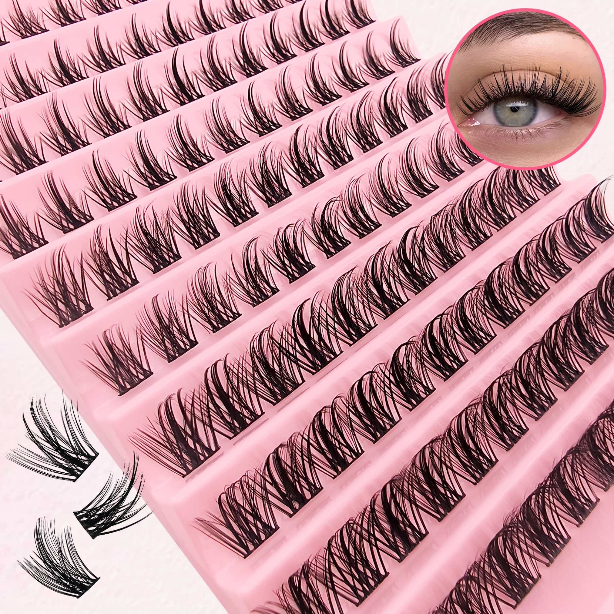 120-cluster Pack Eyelash Clusters Fluffy Mink False Eyelashes