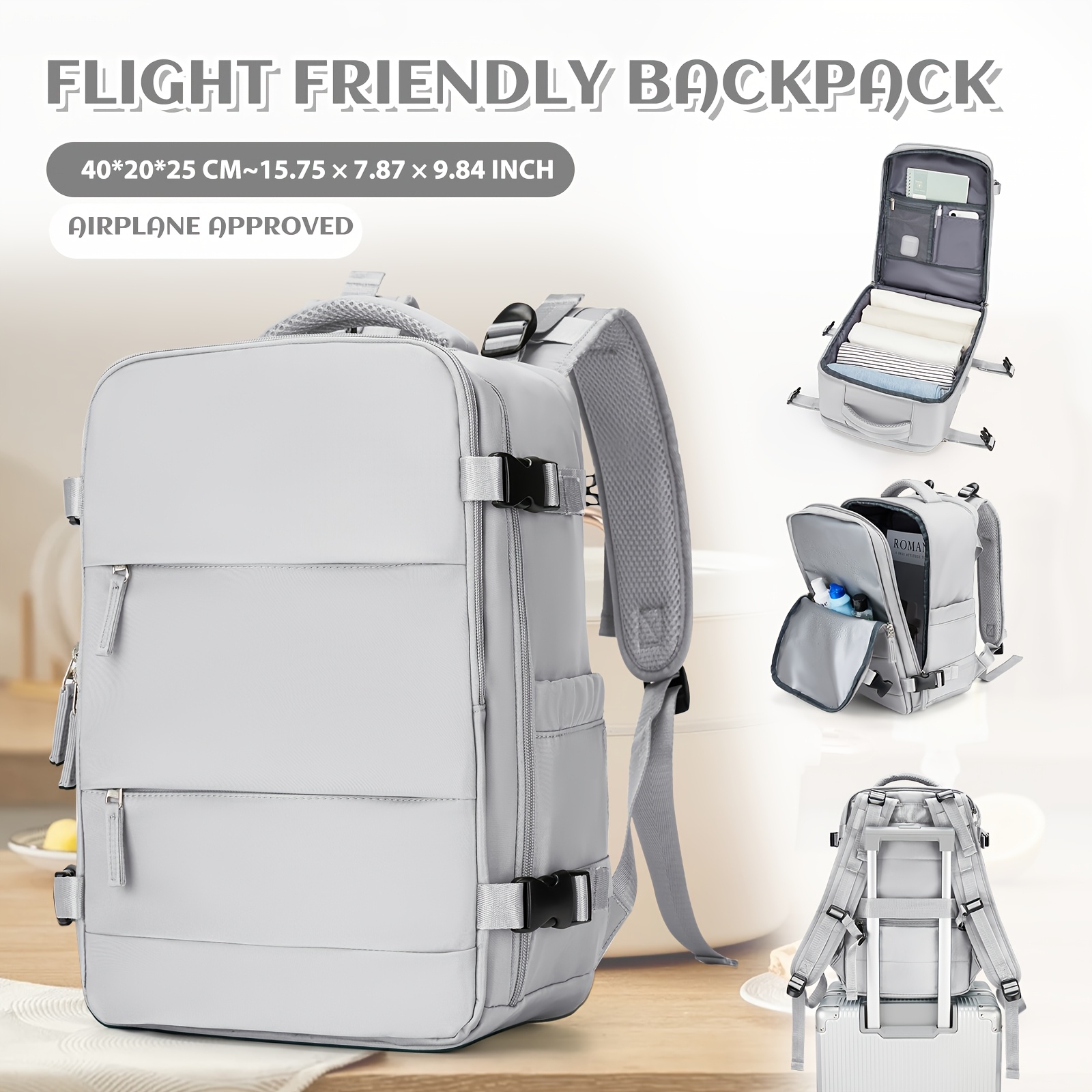 E-shop Ryanair Neue Größe 40x30x20 cm – Ideal für den Flugzeuggebrauch, Handgepäcktaschen für unter dem Sitz cm für Damen, Reiserucksack, Handgepäck,