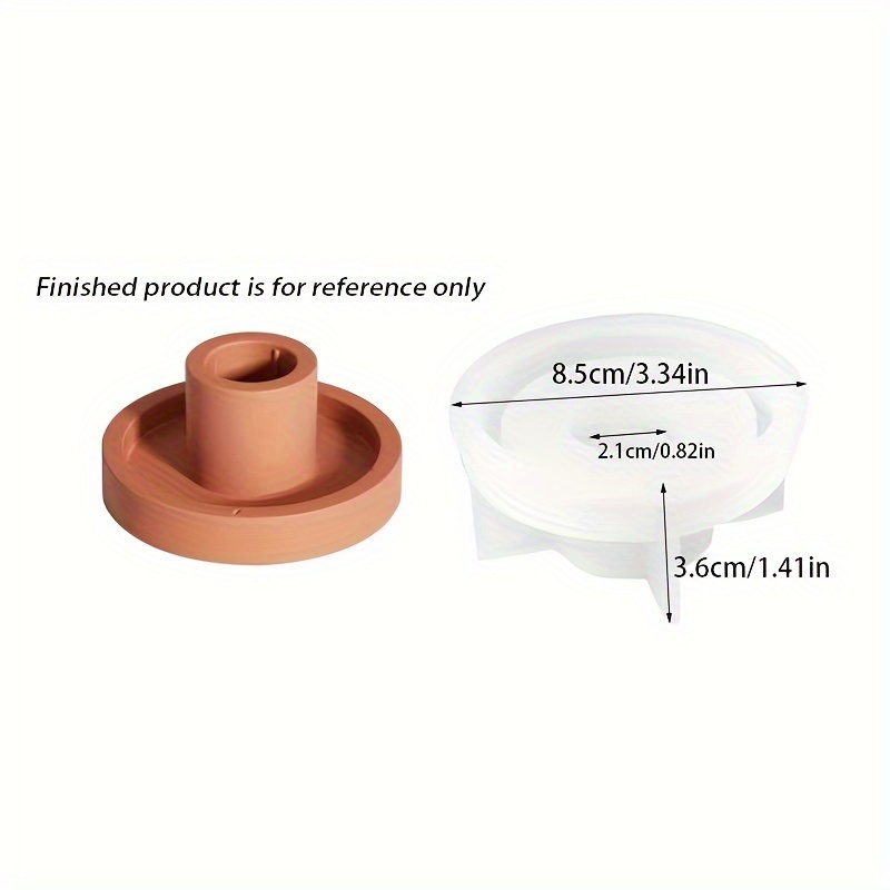 Round Candle Holder Silicone Mold Diy Nordic Candlestick Making Plaster Epoxy Resin Concrete Injection Molds Home Crafts Decor