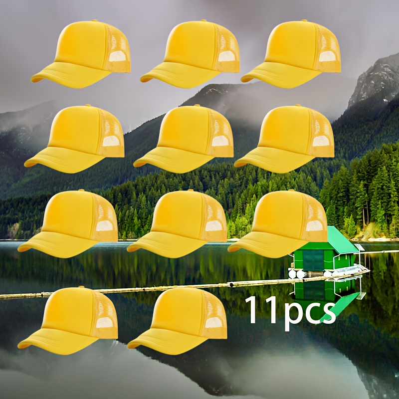 11pcs Custom DIY Pattern Photo Print Mesh Baseball Cap Set