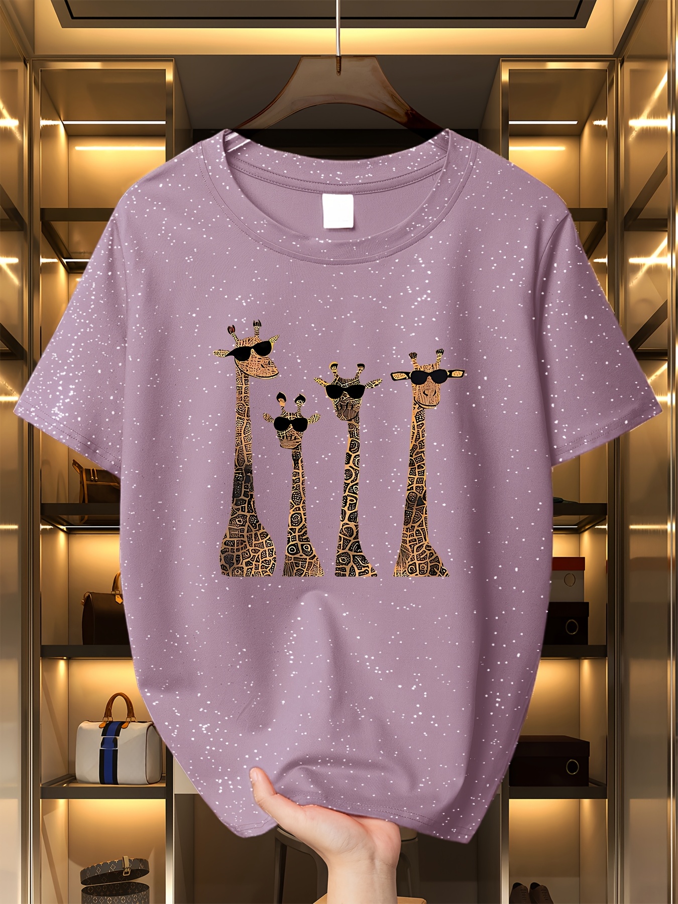 casual t shirt cartoon round neck featuring a Temu Mauritius