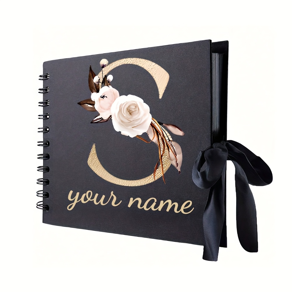 TEMU 1pc 60-page () Album, Craft Paper For Wedding Guest Book, Anniversary Memoirs, Family Diy Scrapbooking - For Diy Crafts, Christmas Gifts (black,