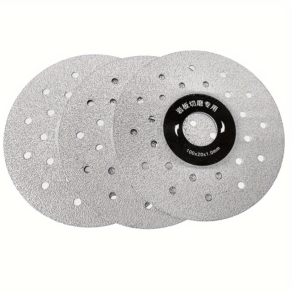 

3pcs Diamond Saw Blade Set For Rock & Ceramic - 4" Grinding Discs With Chamfered , Ideal For Marble And Tile