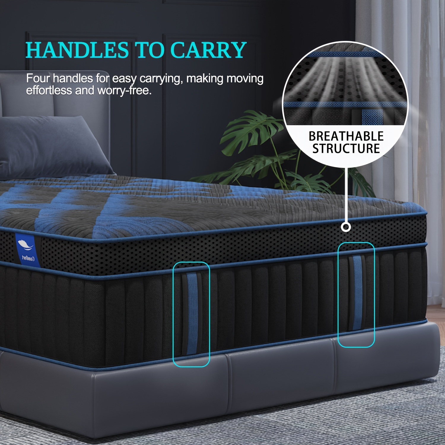 9 12 inch memory foam spring mattress