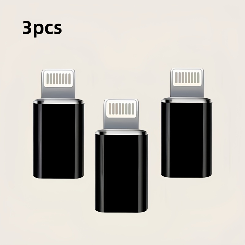 TEMU Adaptador USB C a Lightning, Convertidor de Carga Tipo C a Lightning Hembra, Mini Conector Portátil Compatible con iPhone 14/13/12/11 Series,