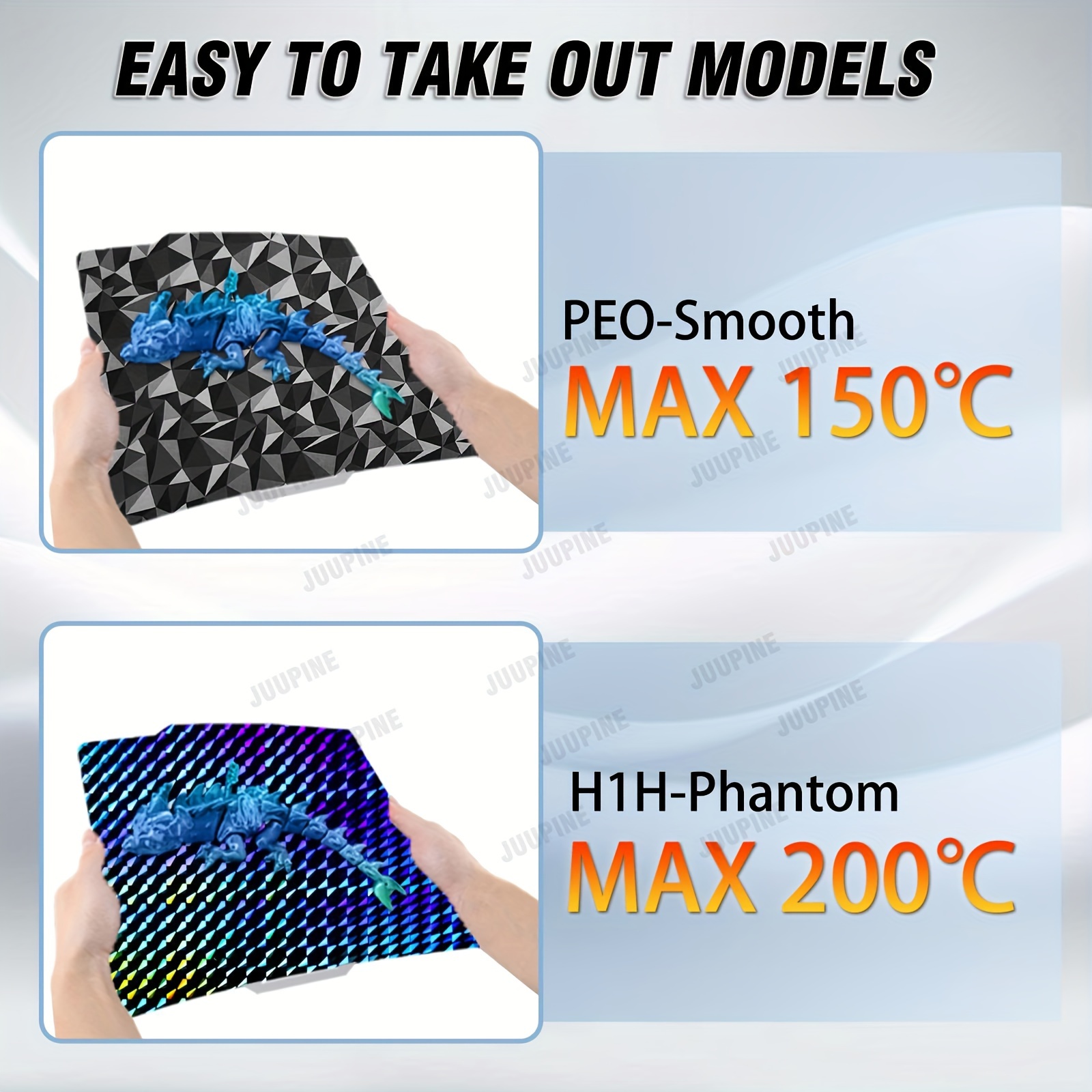 Imdinnogo 3D Printer Platform H1H Build Plate For Original PrusaMK3 MK3S MK4: 253.8x241mm Double-Sided Smooth Multi Colored Flexible Removable Steel Plate MK52 Sheet BCZAMD