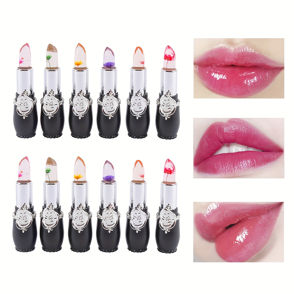 TEMU Set Of 12 Pink And Black Lipsticks That Are Long-lasting, Moisturizing, And Color-changing Lip Balms