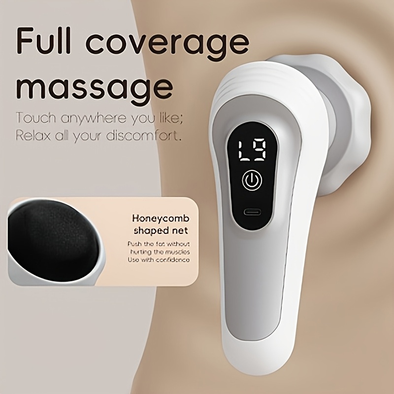 Portable Home Fat Burning Machine, USB Rechargeable, Multifunctional Strong Vibration Body Massager, 3 Colors Available, Unisex, Gift Choice, Includes 5pcs Massage Heads - Image 6