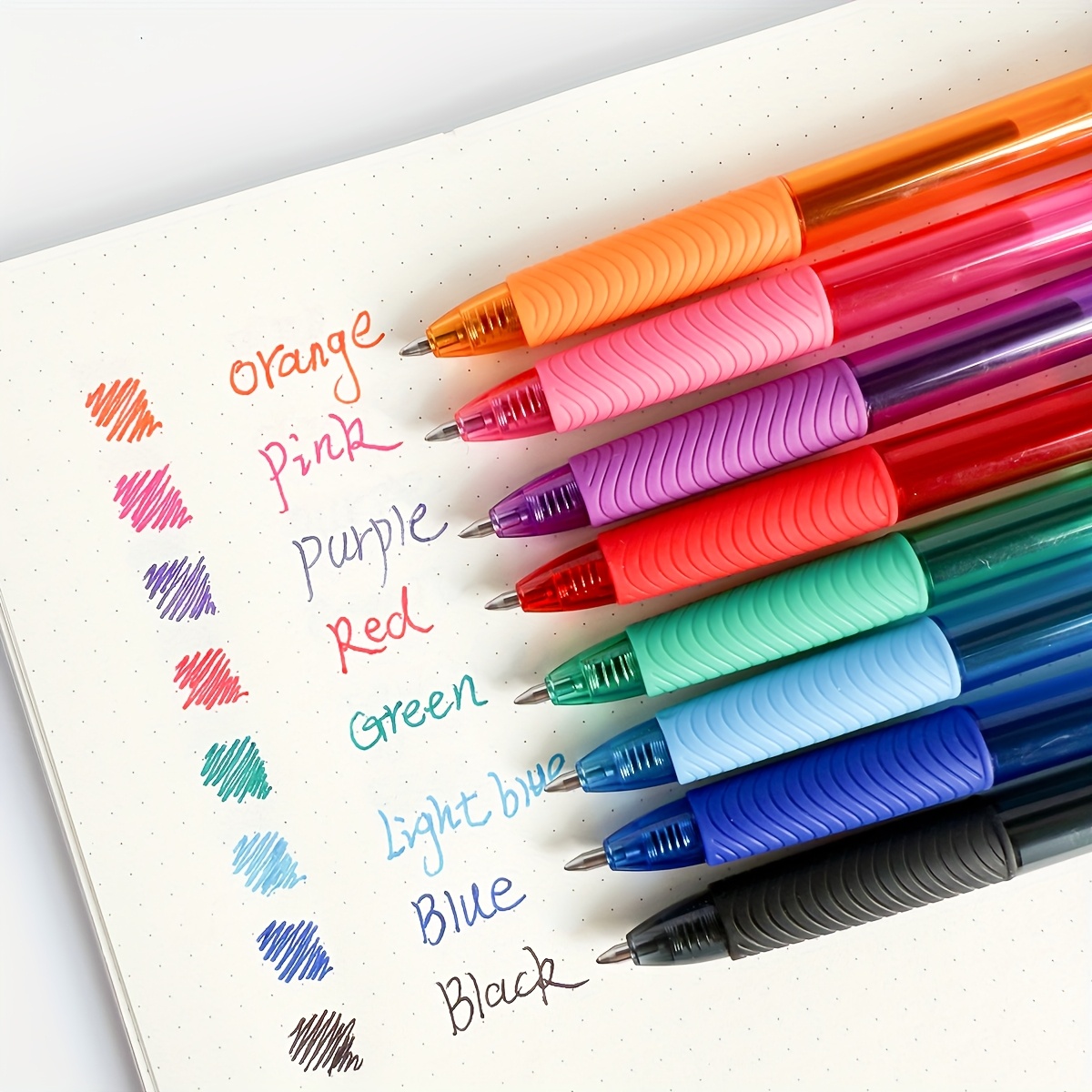 TEMU Stylos à Gel Rétractables 8/6/4 Couleurs, Crayons de Couleur, 0,7 mm, Encre Multicolore, Écriture Fluide, Stylo Esthétique, Idéal pour ,