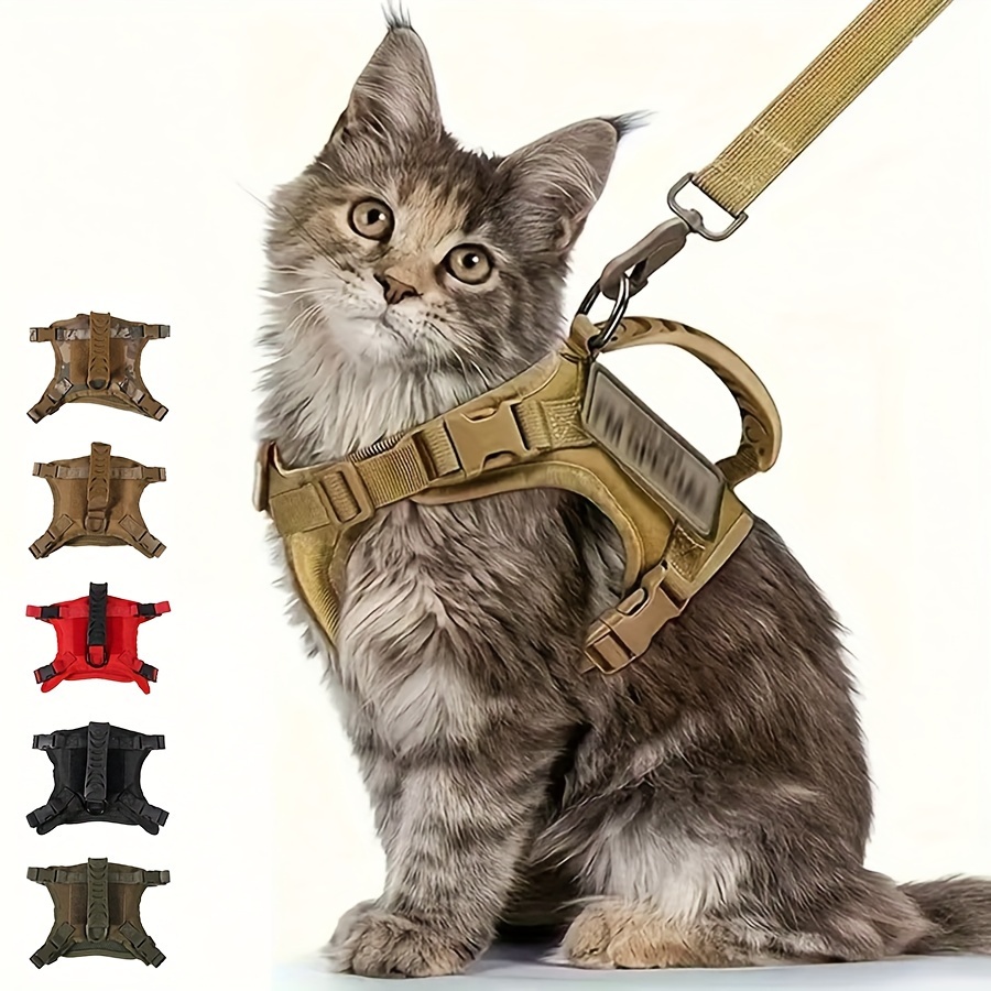 

Adjustable 600d Escape-proof Pet Vest Harness - Durable, Comfortable, & Stylish Training Gear For Cats And Puppies