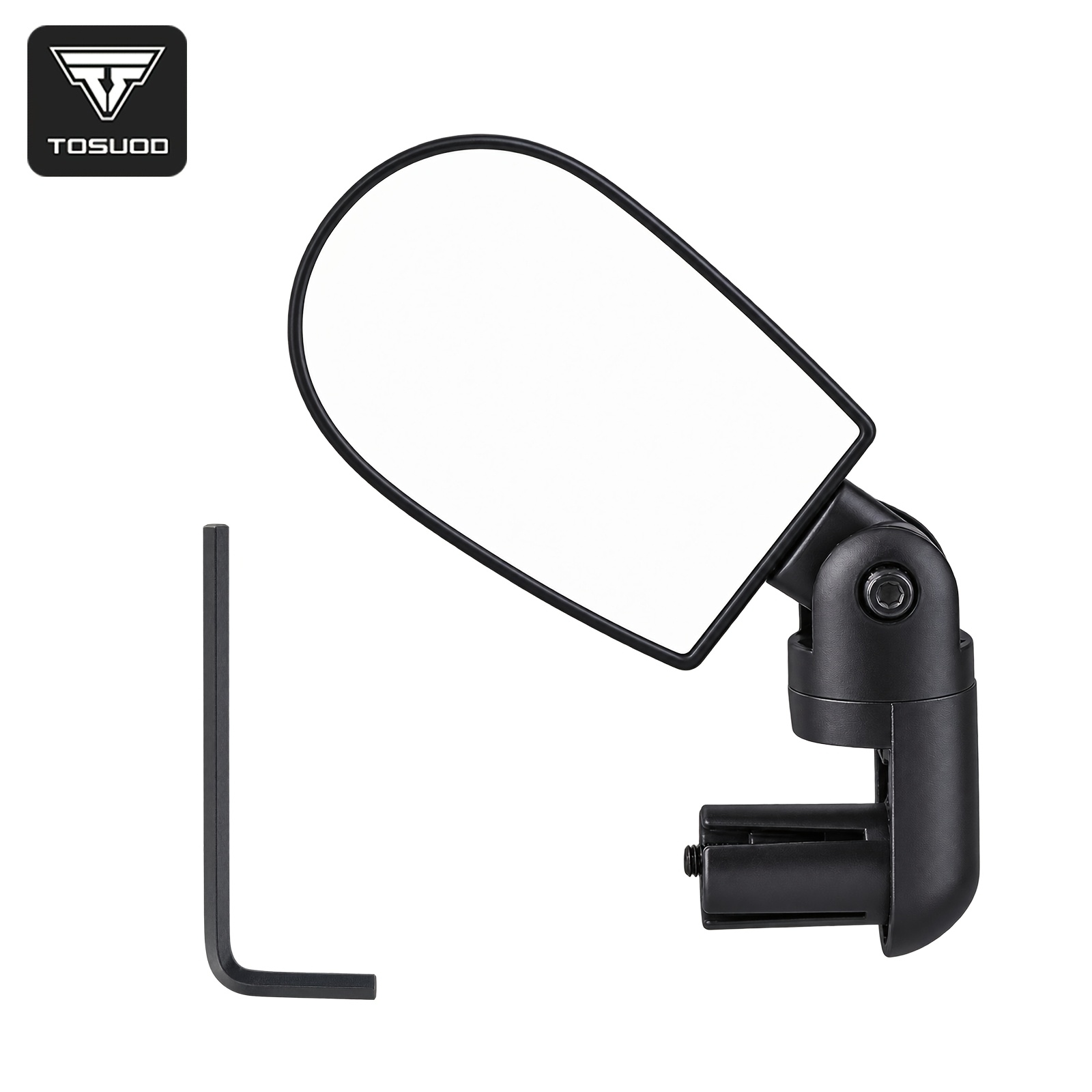 TEMU Specchietto retrovisore regolabile per bici TOSUOD compatibile con mountain bike, specchio riflettente ovale piatto con angolazione regolabile,