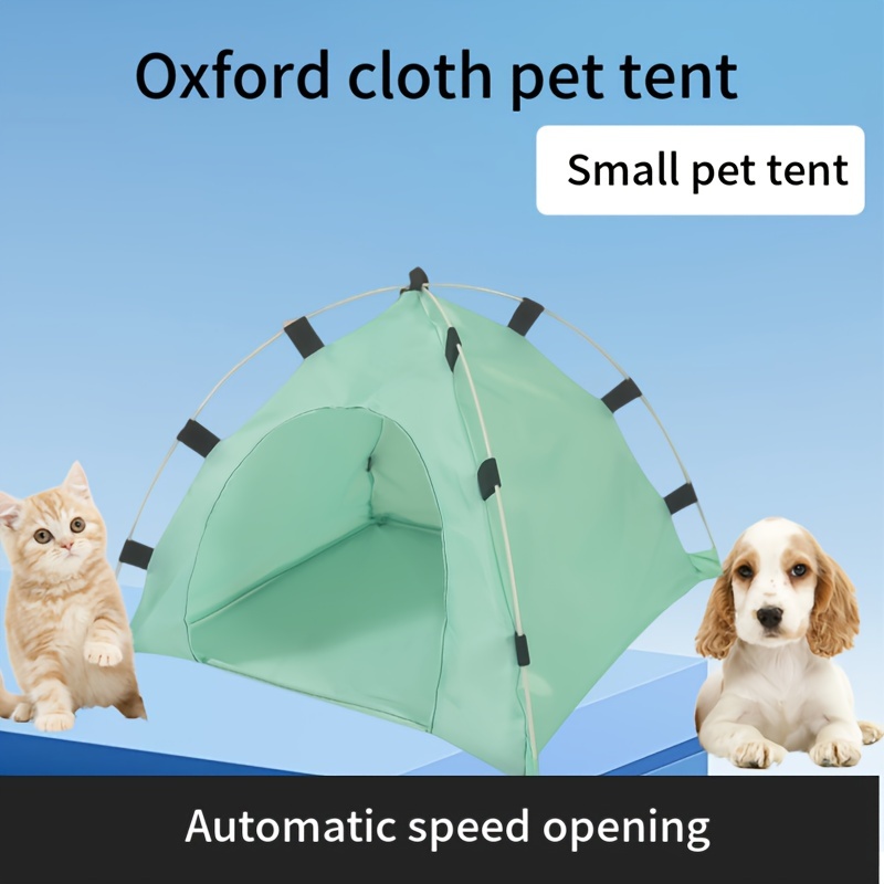 

Light Green Small Pet Tent, Oxford Cloth Cat And Dog House, Comfortable Portable Kennel, 15.75*15.75*11.81in